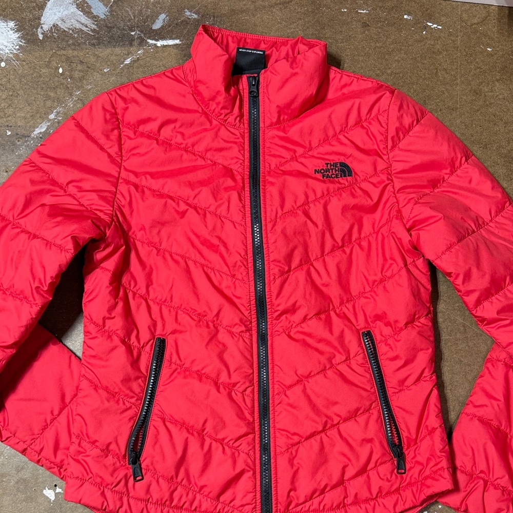 The North Face Women's Vibrant Red Puffer Jacket